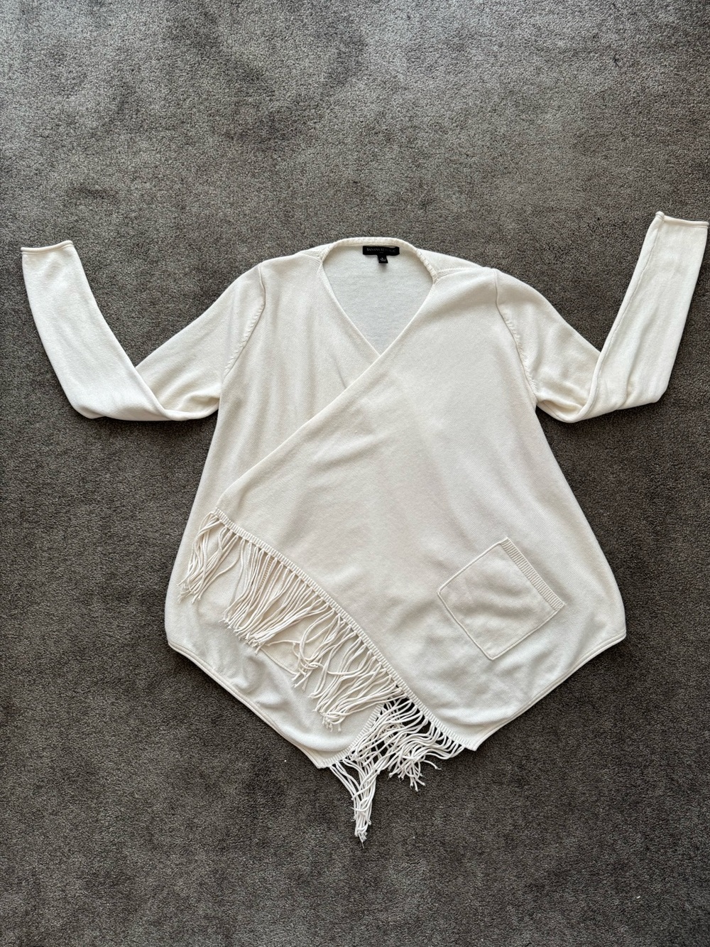 Banana Republic Fringe Wrap Sweater